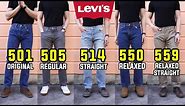 COMPLETE Guide To Levi's Straight Fit Jeans! | 501, 505, 514, 550, 559 Comparison + Review