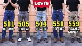 COMPLETE Guide To Levi's Straight Fit Jeans! | 501, 505, 514, 550, 559 Comparison + Review