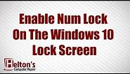 Enable Num Lock on the Windows 10 Lock Screen