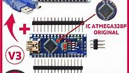 Promo [CNC] ARDUINO NANO V3 3.0 ATMEGA328P CH340 CH340G 5V BOARD + USB CABLE di CNC STORE BANDUNG | Tokopedia