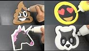 Emoji Pancake Art - Poop, Heart Eyes, Unicorn, Panda