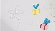 Cute Bumble Bee Clipart Set-2 Flowers & 3 Bees-Great for Scrapbooking, Cardmaking & Paper Crafts