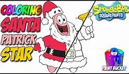 SpongeBob SquarePants Coloring Book - Santa Patrick Star Christmas Coloring Pages for Kids