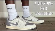 AIR JORDAN 1 RETRO LOW OG "ATMOSPHERE GREY" REVIEW ON FEET YOU MIGHT LIKE THEM MORE THAN YOU THINK!