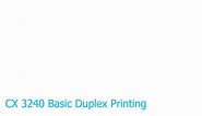 FUJIFILM CX 3240: Basic Duplex Printing