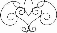 Haute Decor 18-inch Strong Metal Scrollwork Over The Door Wreath Hanger, Full Ornate Scroll Design - Matte Black Finish - Easily Holds Large and Heavy Wreaths and Swags