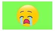 Crying face emoji.
