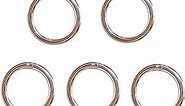 Sturdy Alloy Spring O Ring,Spring Clip Round Carabiner,Metal Circle Trigger Rings Firm Clasp Snap Hook Key Ring Buckle Fastener,Range 3/4 inch to 2 inch Size (Silver, 49mm(1.93"))