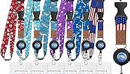 Detachable Buckle Lanyard with Retractable Reel, Cruise Lanyards, Waterproof ID Badge Holder for Cruises Ship Key Cards,6 Pack