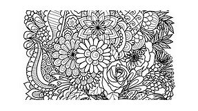 Stress Relief Coloring Pages | Zen Tangle Doodle Coloring Pages
