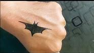 Make Batman logo tattoo | how to make it| Simple tattoo | Diy tattoo
