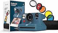 Polaroid Now+ Blue Gray (9063) - Bluetooth Connected I-Type Instant Film Camera with Bonus Lens Filter Set