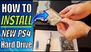 How to install NEW PS4 Hard Drive (500GB to 2 TB) Upgrade Tutorial 2019!
