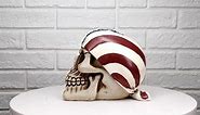 Patriotic US American Flag Bandana Biker Skull Figurine