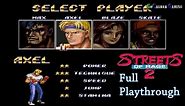 Streets Of Rage 2 Walkthrough - Full Playthrough - AXEL