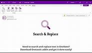Search and Replace in OneNote