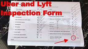 🚗 🚕 Uber and Lyft Vehicle Inspection Forms