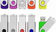 Aiibe 8GB USB Flash Drive Colorful 8G Memory Stick Thumbdrives 10 Pack (Mix Colors : Black Blue Red Green Orange White Yellow Pink Purple Silver)