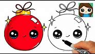 How to Draw a Christmas Ornament Easy and Cute