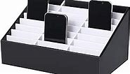 24 Grid Cell Phone Storage Box for Classroom, Mobile Phone Management Storage Box Desktop Organizer, Cardboard Caddy Box for Office and School Supplies (Installation required)