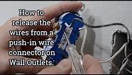 How to Release Wires from a Push-In Connection on Electrical Wall Outlets