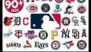 MLB Baseball Logos Bundle Clipart Svg Cricut Teams Cutting Vector Vinyl Png Team Vector Yankees Cubs
