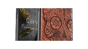 Carveit Wood Case for iPhone SE 2022 Case & SE 2020 [Natural Wood & Soft TPU] Shockproof Protective Cover Wooden Phone Case Compatible with iPhone SE 3rd Generation Case (Sugar Skull-Rosewood)