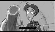 Tim Burton's CORPSE BRIDE - Victor discovers he is still alive - Early Storyboard Animatic