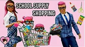LOL Teachers Pet Family Goes School Supply Shopping - Barbie Supermarket Toy
