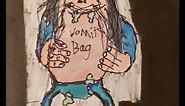Vomit Bag. Character #cartooning #cartoon #weird #gross #vomit