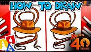 How To Draw Indiana Jones's Hat And Whip