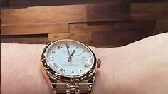 Rolex President Midsize 31 White Dial Rose Gold Ladies Watch 178245 Wrist Roll | SwissWatchExpo