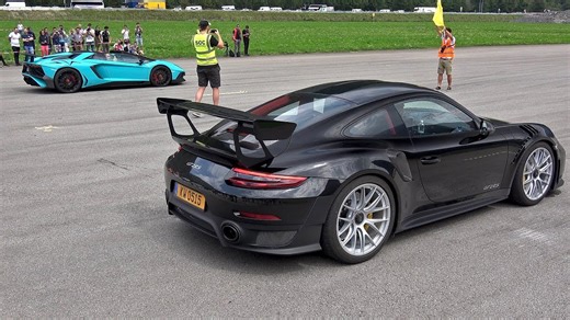 Porsche 991 GT2 RS vs Lamborghini Aventador SV – Ultimate Supercar Battle!