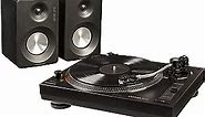 Crosley K200A-BK Direct-Drive Turntable Stereo System with Bluetooth Speakers, Black