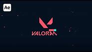 Valorant Inspired Logo Intro Tutorial in After Effects - After Effects Tutorial - No Plugin Required