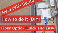 New router set up with Frontier Fiber Optics internet