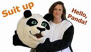 Hi friends! Dress up in a Panda mascot costume. | I am making mascots