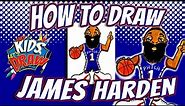 How to Draw James Harden for Kids - NBA Philadelphia 76ers