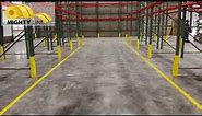 Mighty Line Floor Tape Before and After Video - Mighty Line Floor Tape Applied In Warehouse