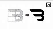 Geometric Logo design | B Letter logo | Adobe illustrator logo design Tutorial