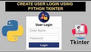 How to create gui login form using python | python tkinter