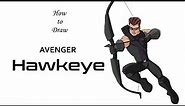 How to Draw Hawkeye The Avenger | Cartoon Hawkeye Drawing | Avenger Drawing