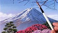 Mount Fuji Japan Acrylic Painting