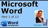 Microsoft Word Tutorial - part 01 of 13 - Word Interface 1