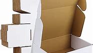 HORLIMER 12x9x4 inches Shipping Boxes Set of 20, White Corrugated Cardboard Box Literature Mailer
