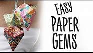 DIY Paper Gems: Easy Papercraft Tutorial + Free Template