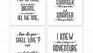 Inspirational Winnie Pooh Quote Prints, 4 (8x10) Unframed Photos, Wall Art Decor Gifts Under 20 for Home Office Nursery School Student Teacher Coach Friend Family Love AA Milne Walt Disney Movies Fans