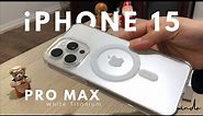 iPHONE 15 Pro Max - White Titanium| ASMR unboxing