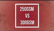 Difference between 250gsm and 300gsm Name Card