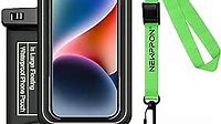 newppon Floating Waterproof Phone Pouch : Float Clear Cell Holder Protector with Lanyard - Universal Floatable Water Proof Dry Bag Cases for iPhone 15 Pro Max Samsung Galaxy for Beach Swimming Pool
